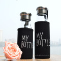 420ML 550ML MY BOTTLE insulated glass water tea bottle infuser with nylon sleeve.